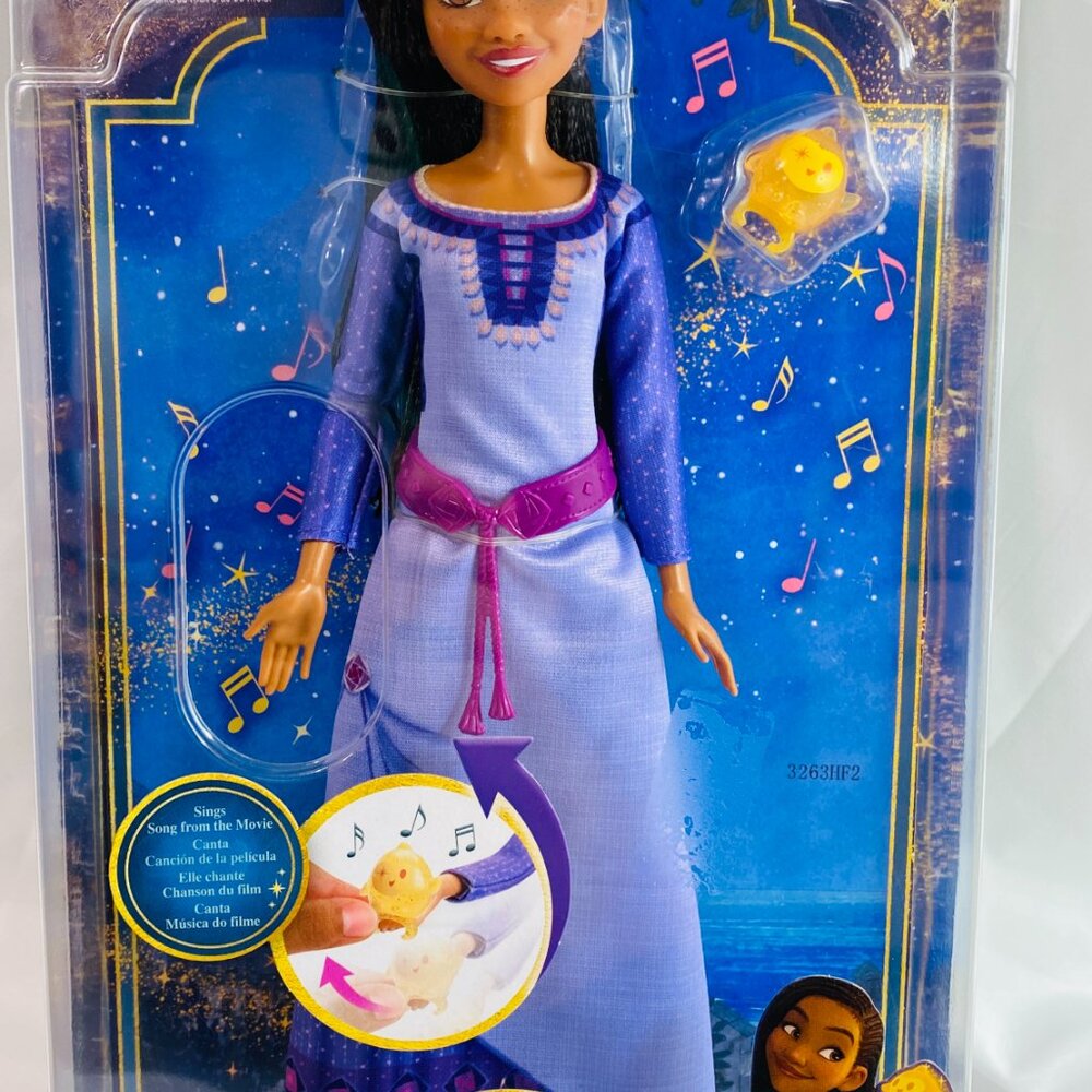 NEW Disney SINGING ASHA OF ROSAS WISH 11.5" Poseable Doll W/Star, Works, NIP